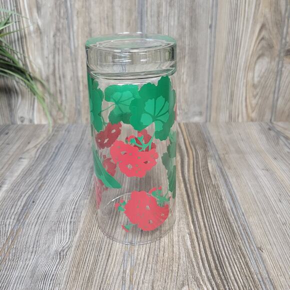 Vintage Avon Summer Fantasy Tumblers, Geranium Drinking Glasses - Picture 3 of 4